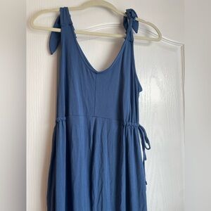 Ingrid & Isabel Blue Tie-Shoulder Maternity Tank Dress